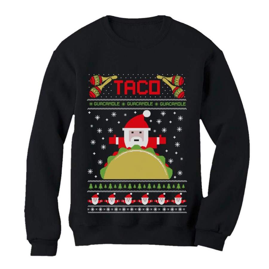 Taco Santa Ugly Christmas Funny Women Sweatshirt