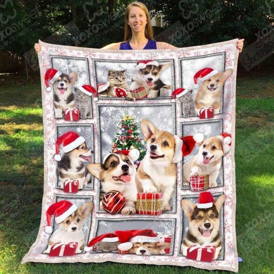 Christmas Pembroke Welsh Puppy Gs-Cl-Nt2510 Fleece Blanket