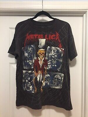 Vintage Brockum Metallica Ringmaster Band T-shirt Tee Pushead Skeleton L Rare 5815