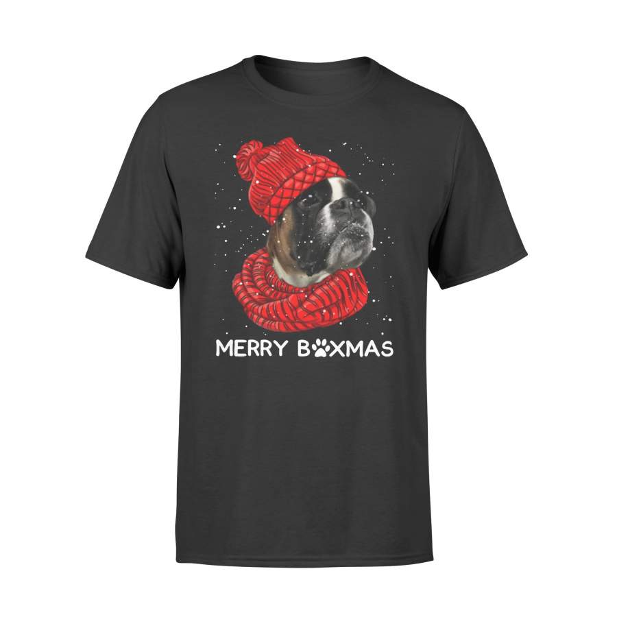 Boxer red Scarf Ugly Christmas T-Shirt – Standard T-shirt