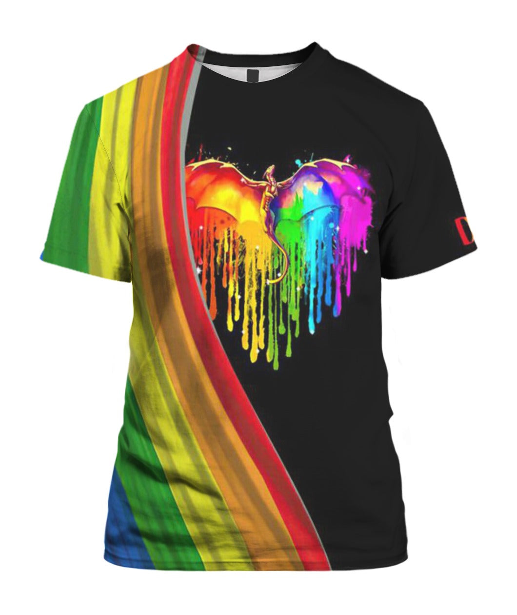 Personalized Rainbow Striped 3D Tee Shirt, Full Print Shirt For Pride, Don’T Be Afraid To Show Your True Color, Gay Gifts, Lesbian Gifts