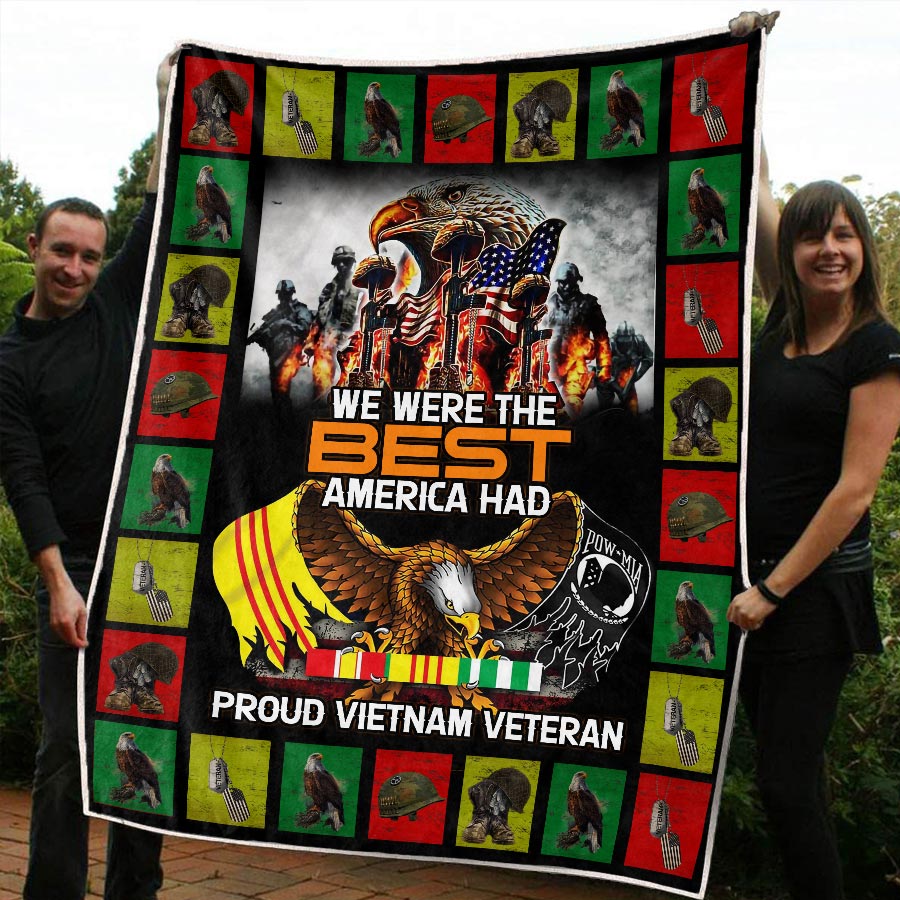 Armed Forces Vietnam Veteran America Vva Military Soldier Blanket