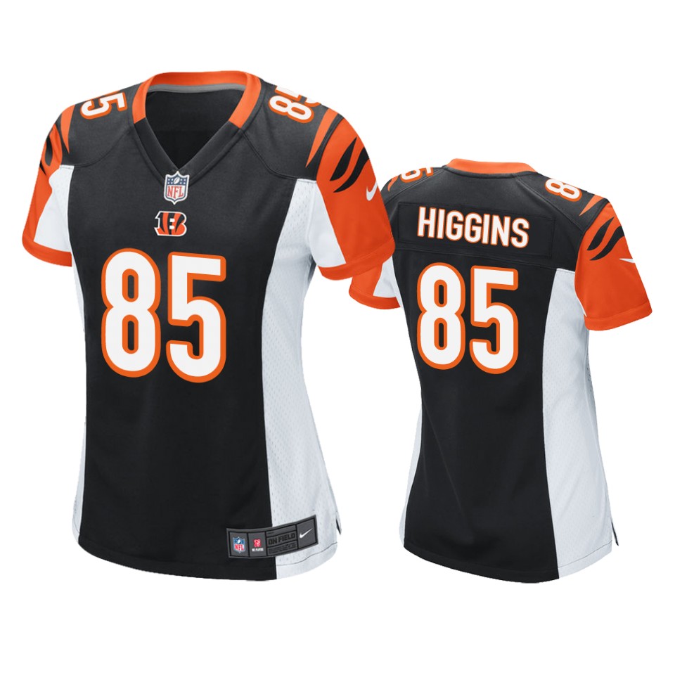 Cincinnati Bengals Tee Higgins Black 2020 NFL Draft Game Jersey