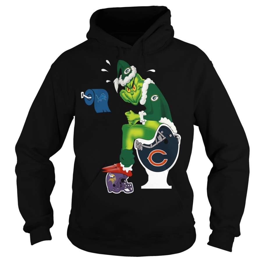 Green Bay Packers The Grinch Santa toilet Hoodie