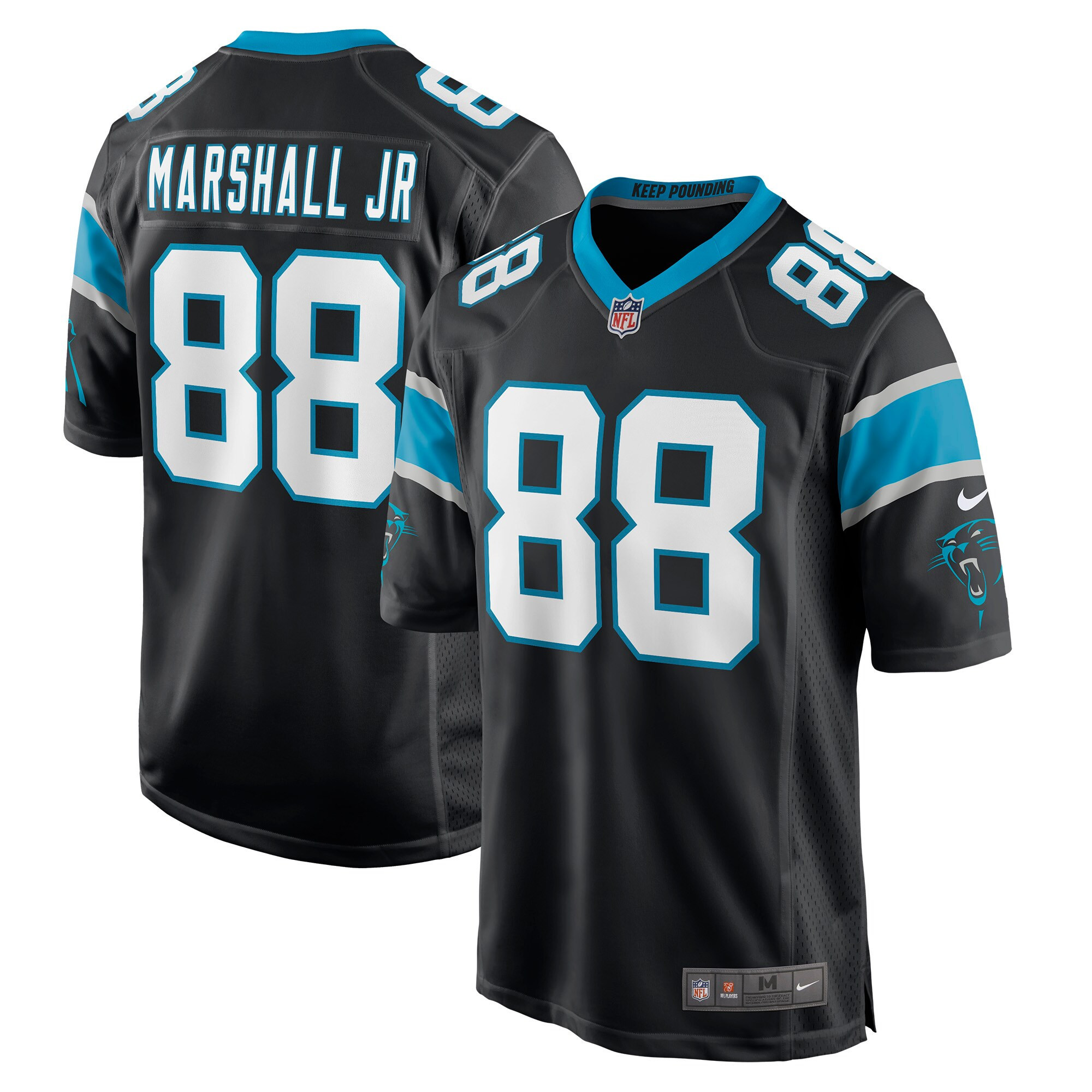 Terrace Marshall Jr. Carolina Panthers Game Jersey – Black NFL