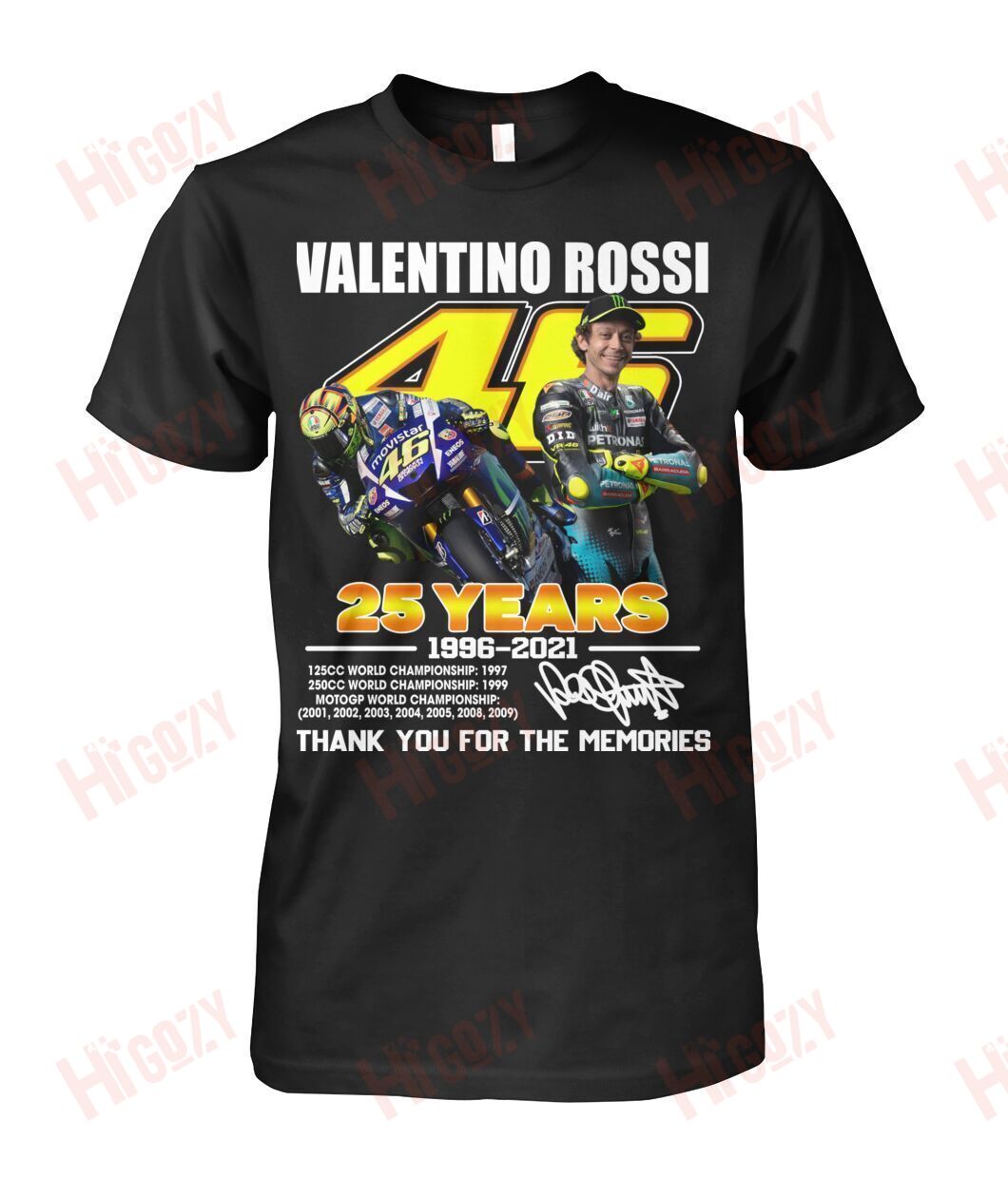 Valentino Rossi Shirt, Valentino Rossi 25 Anniversary Shirt, Valentino Rossi 46 T-Shirt