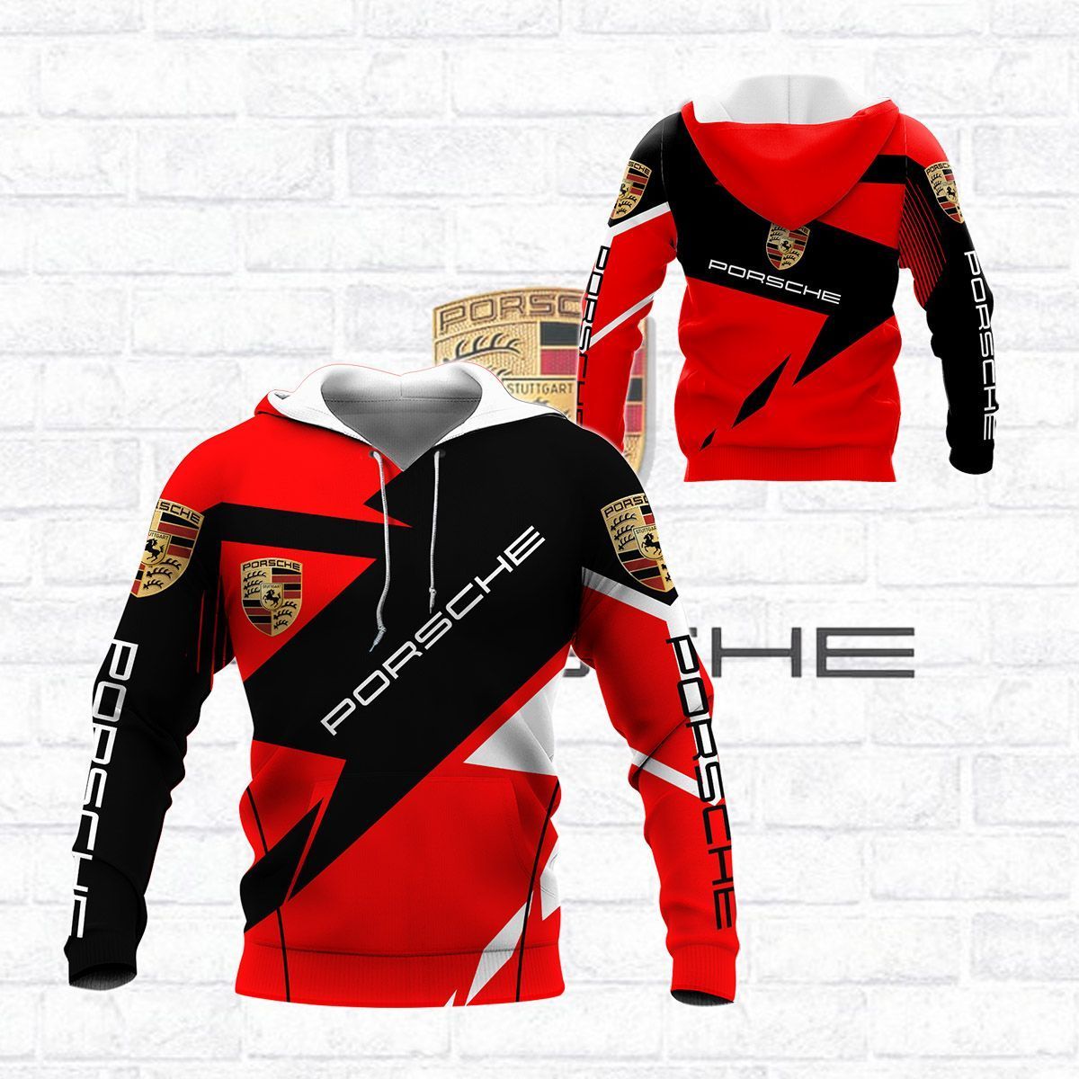 3D All Over Printed Porsche  Shirts Ver4 (Red)