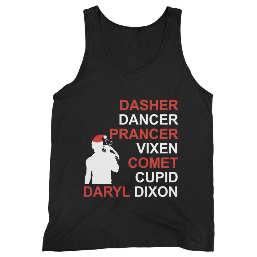 Dasher Dancer Prancer Daryl Dixon Man’s Tank Top