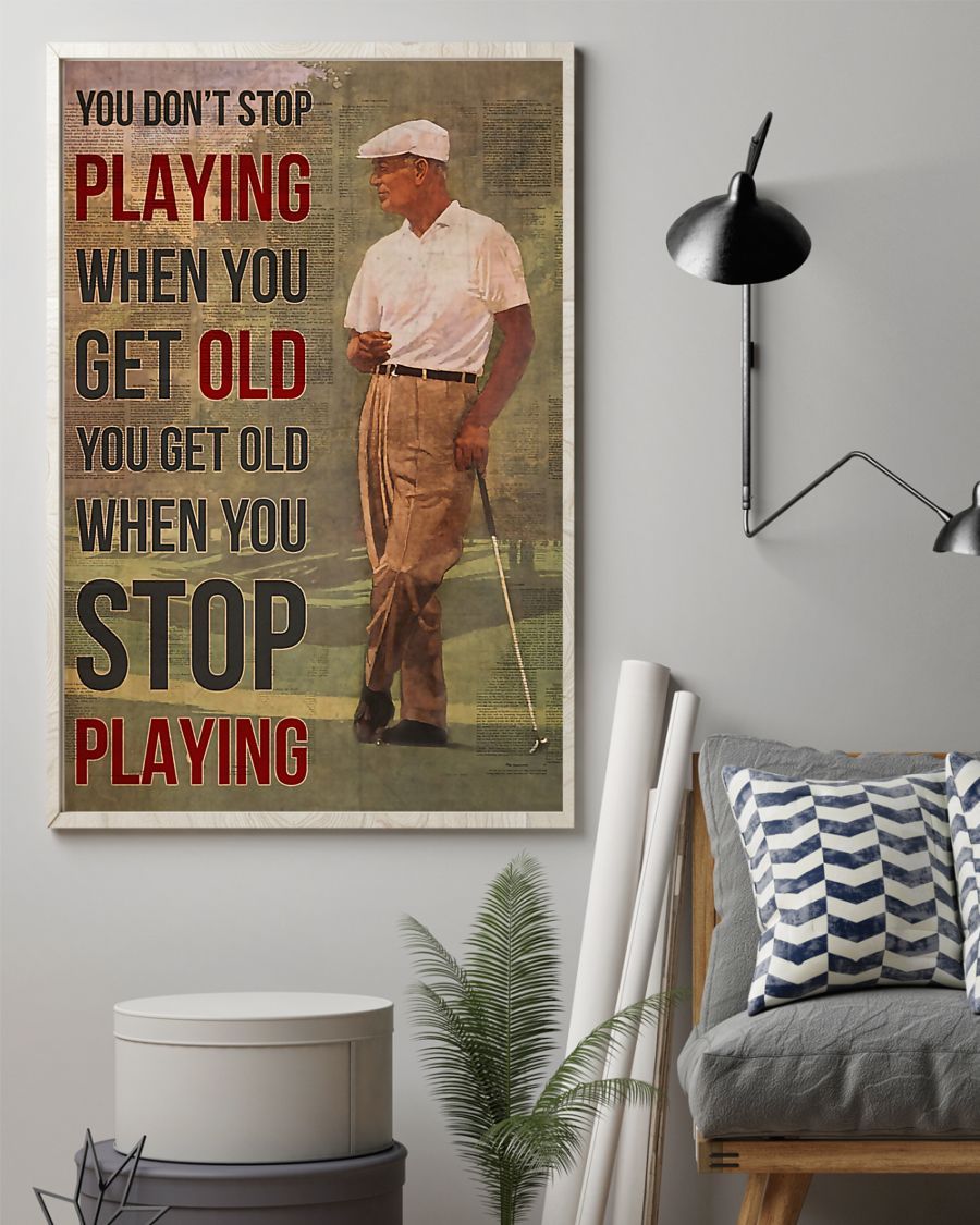 Golf When You Get Old Vertical Canvas And Poster | Wall Decor Visual Art