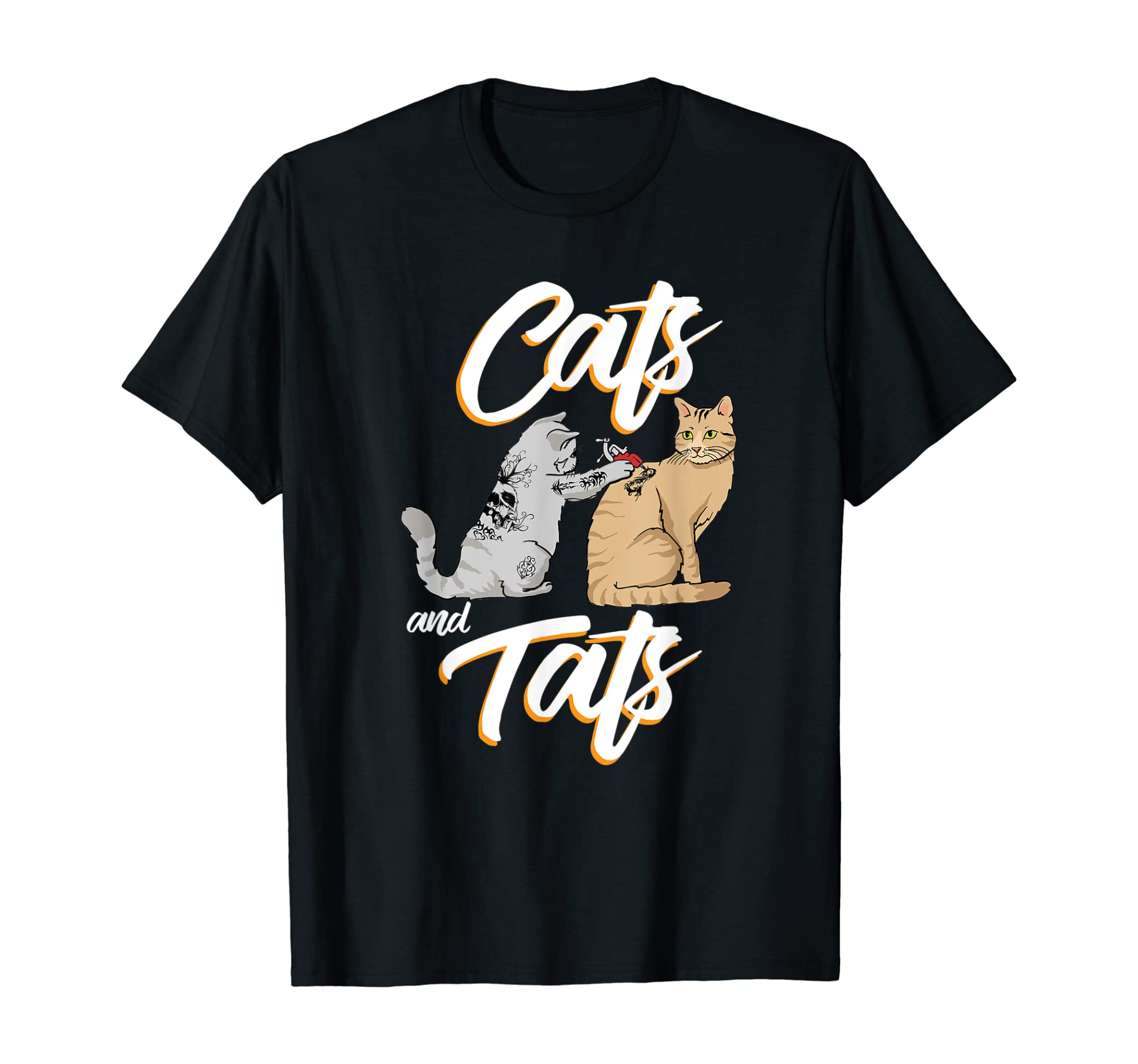 Funny Cat Gift Here Cute Cats and tats Shirt