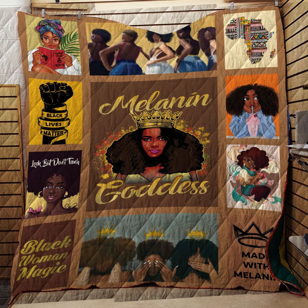 Black Melanin Goddess Quilt Blanket Dhc150120555Td