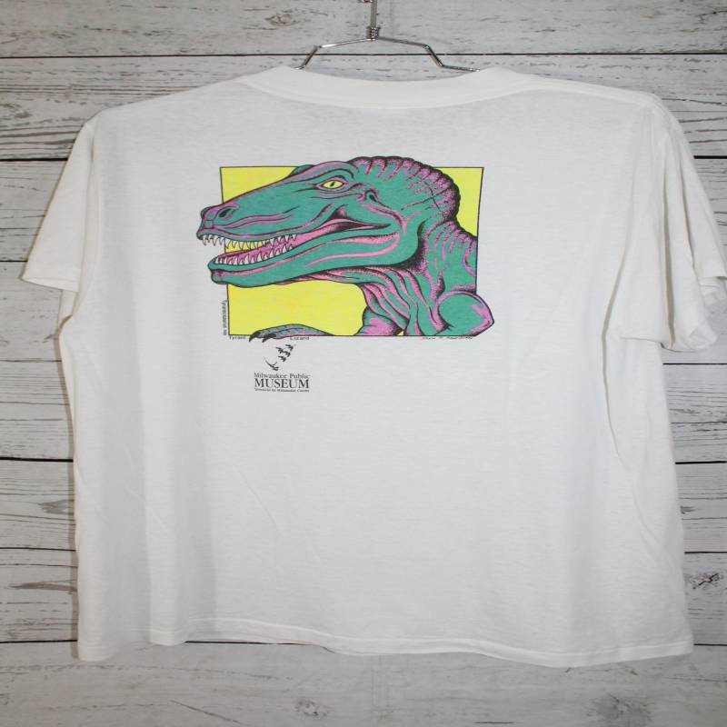 Milwaukee Public Museum Who Am I Tyrannosaurus T-Rex Vintage 1990 T-Shirt