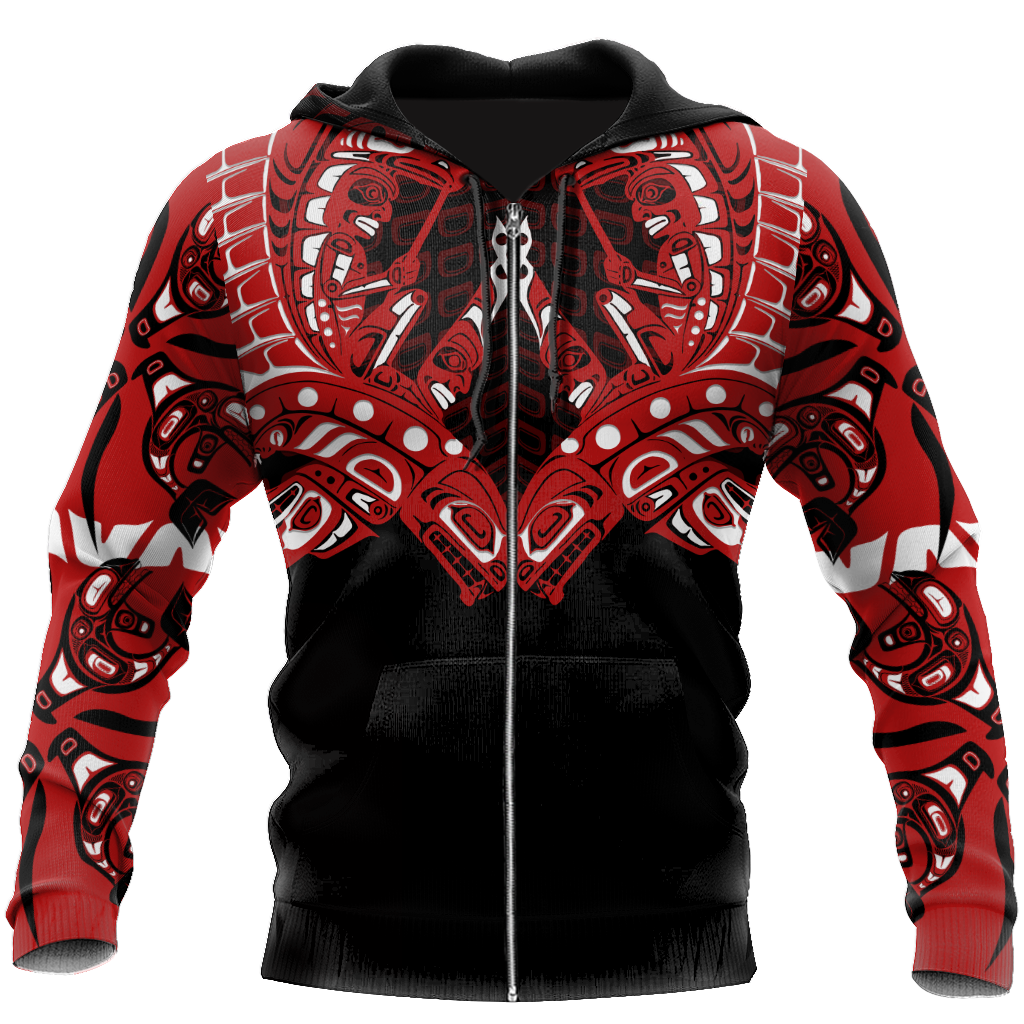 Am Style Killer Whale – Native American All Over Print Us Unisex Size Zip Up Hoodie