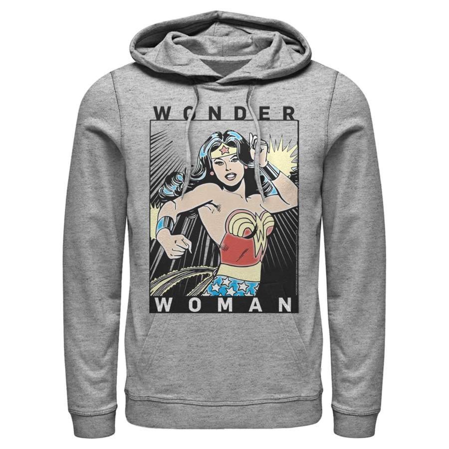 Justice League Men’s Comic Poster  Lightweight Hoodie