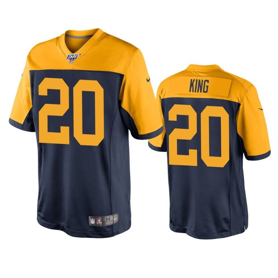 Green Bay Packers Kevin King Navy Throwback Jersey 100Th Season