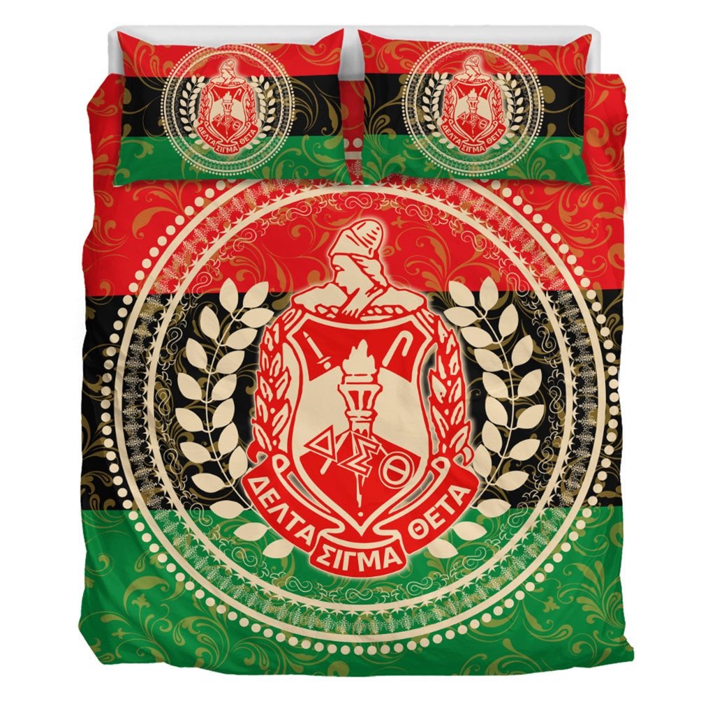 Sorority Bedding Set – Pan Africa Delta Sigma Theta Sorority Duvet Cover & Pillow Cases