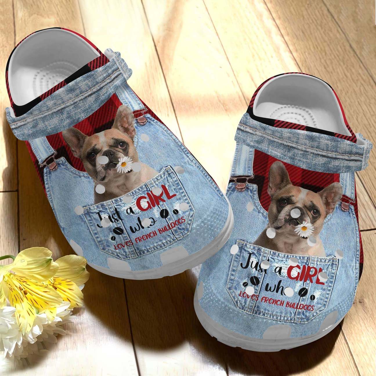 Dog Personalized Clog, Custom Name, Text Just A Girl Who Loves French Bulldogs, Fashion Style For Women, Men, Kid, Print 3D