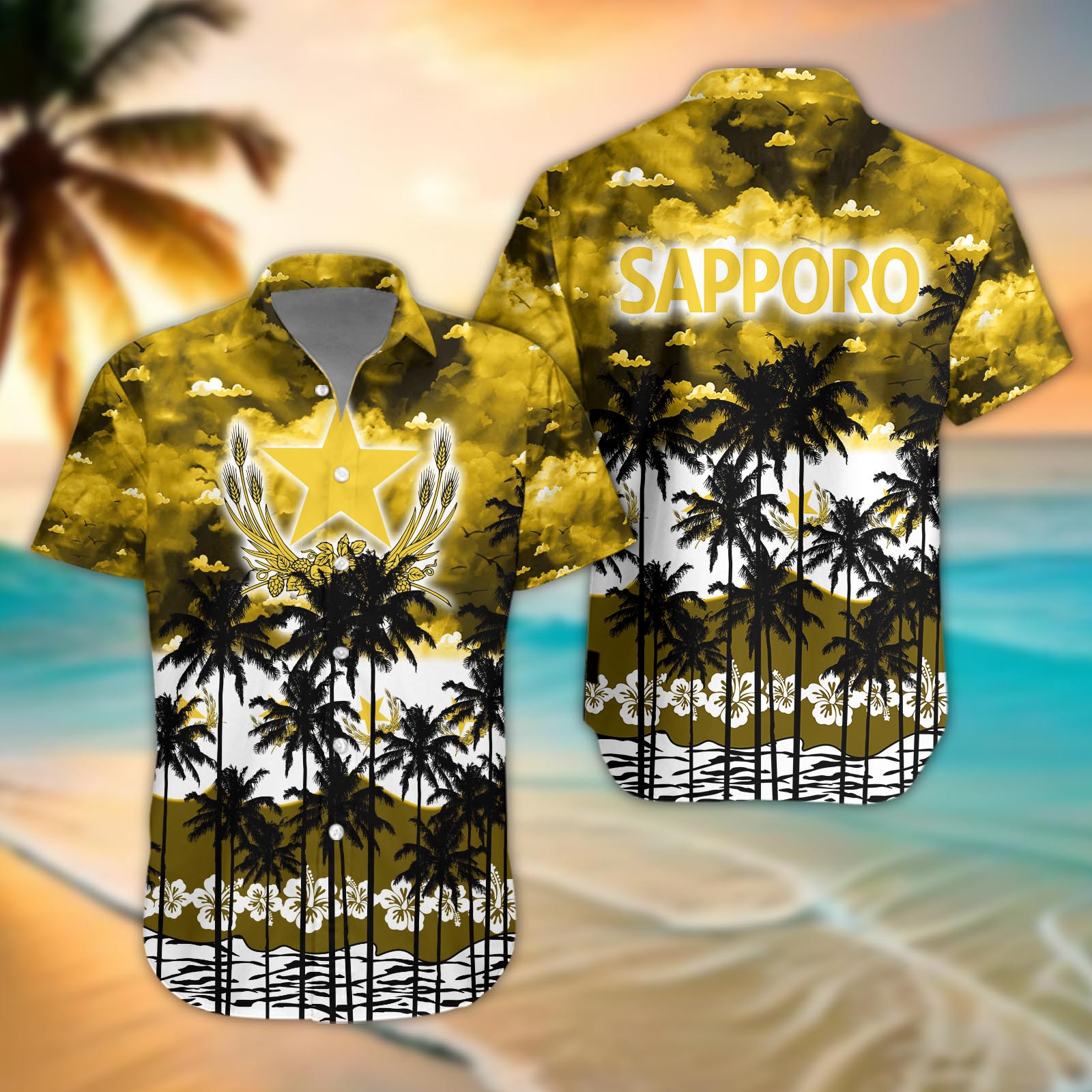 Sapporo Brewery Aloha Shirt
