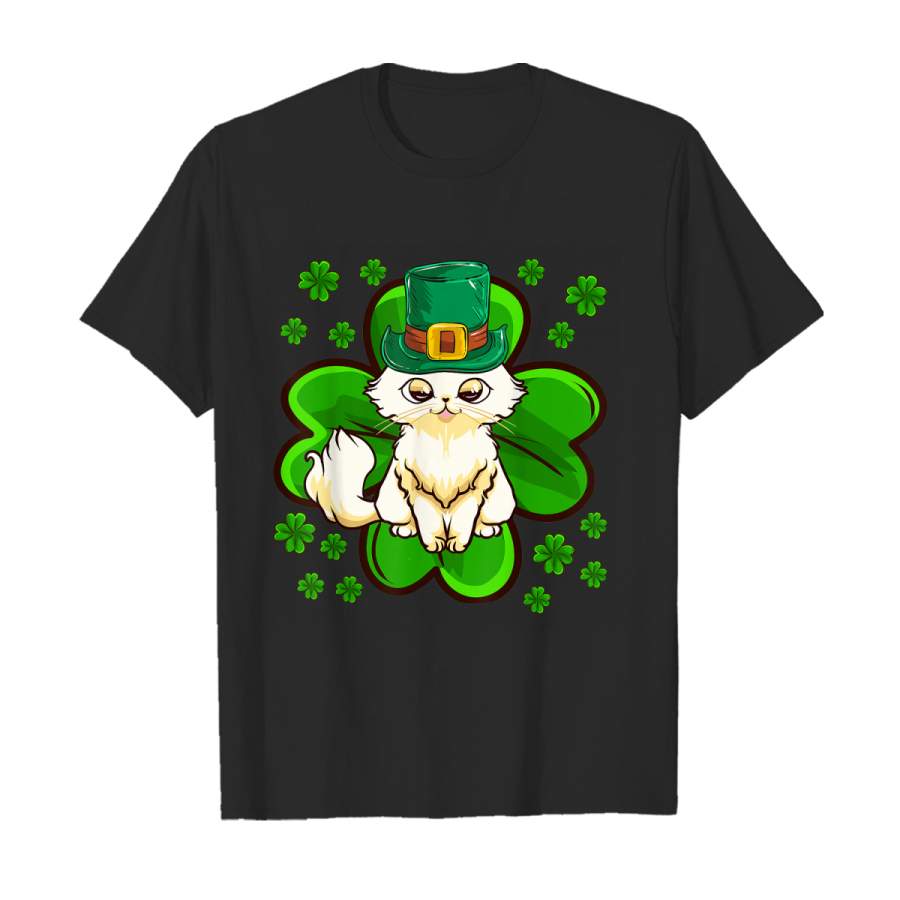 St. Patrick’s Day Irish Leprechaun Cat And Kitten Lover  T-Shirt