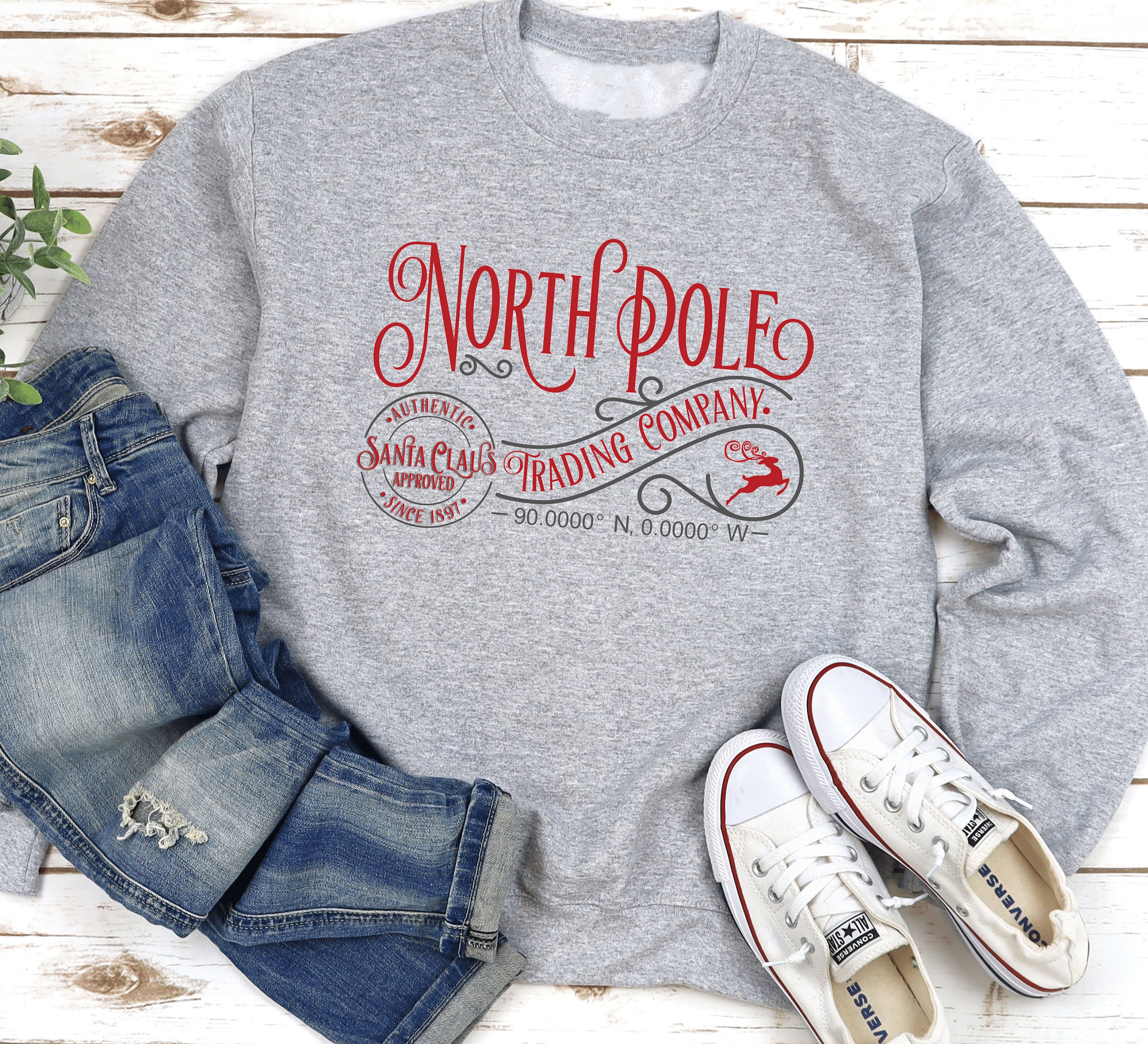 Christmas Sweatshirt, North Pole Sweatshirt, Christmas Hoodie, North Pole Hoodie, Holiday Sweater, Santa Sweatshirt