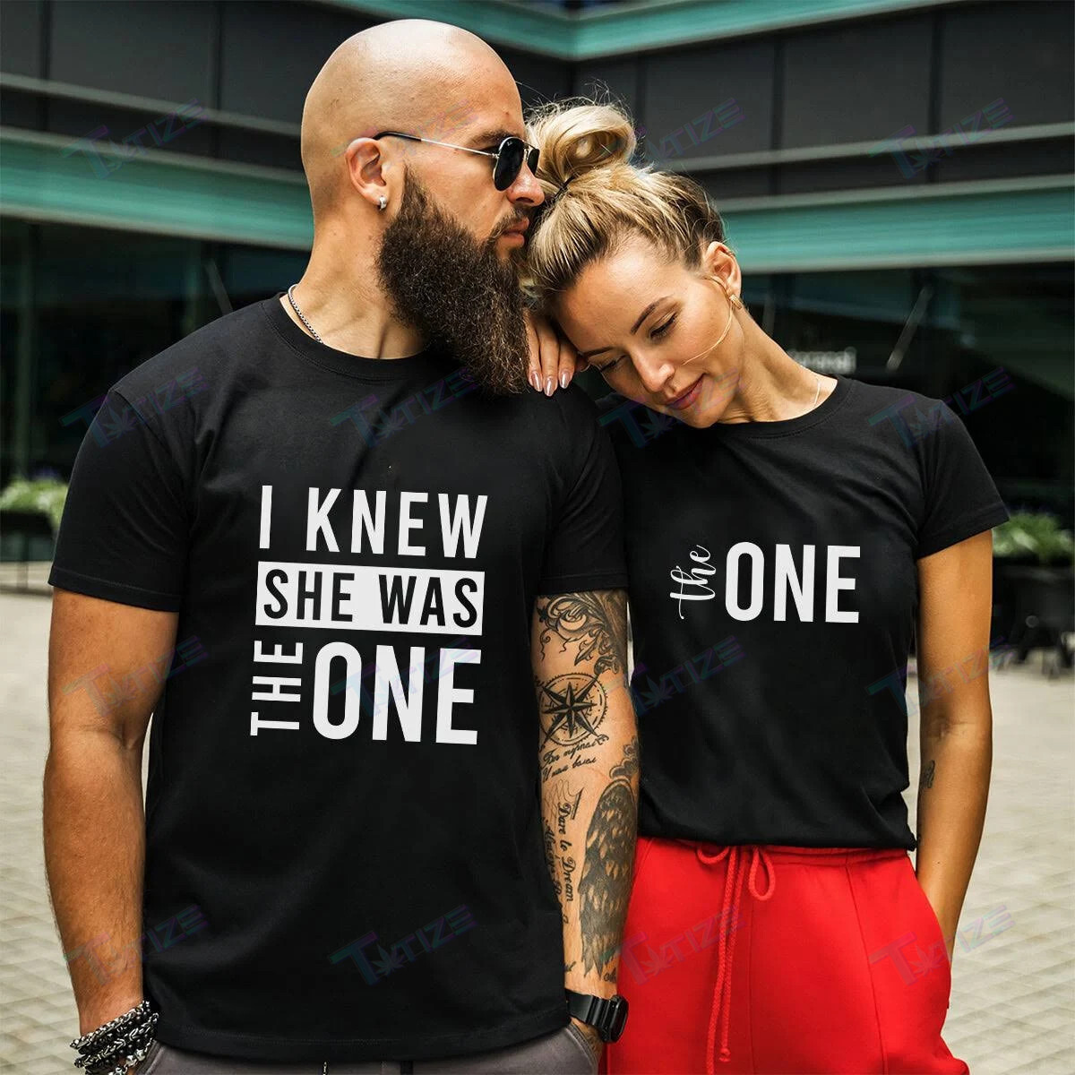 I Knew She Was The One Matching Couple Shirts Graphic Unisex T Shirt, Sweatshirt, Hoodie Size S – 5Xl