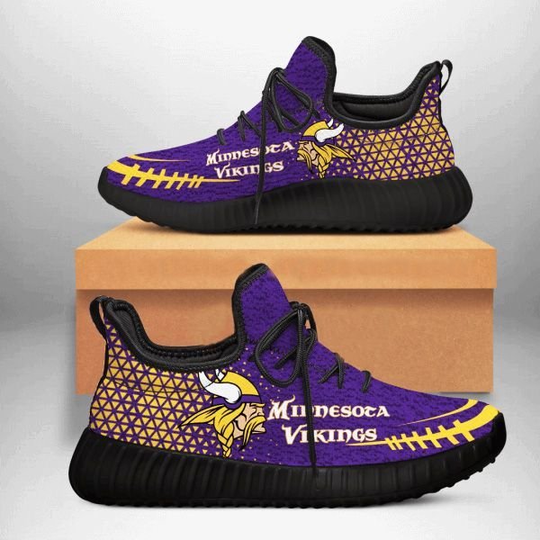 Minnesota Vikings Sneakers Custom Mandala Shoes Black Shoe