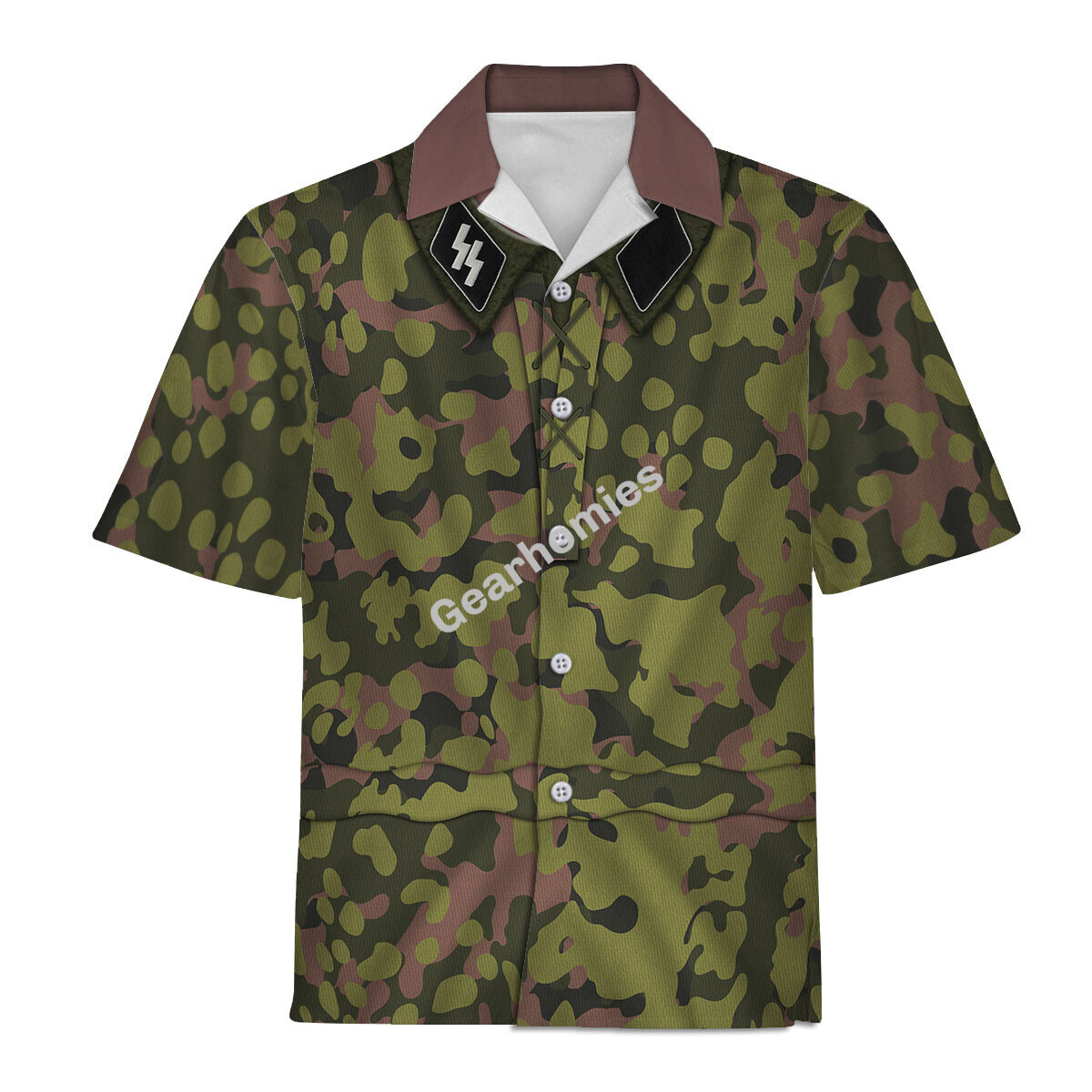 Waffen Ss Type Ii M42 Oakleaf A Smock Dark Variant Hawaiian Shirt