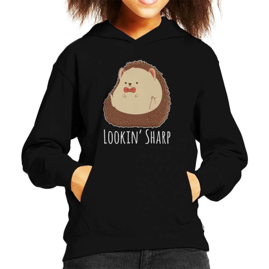 Hedgehog Looking Sharp Kid’s Hooded Sweatshirt