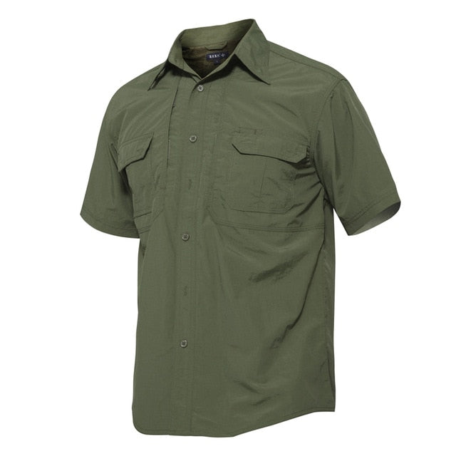 Tactical Shirts Man Summer Short Sleeve Quick Dry Combat Military Army Shirts Breathable Work Shirts