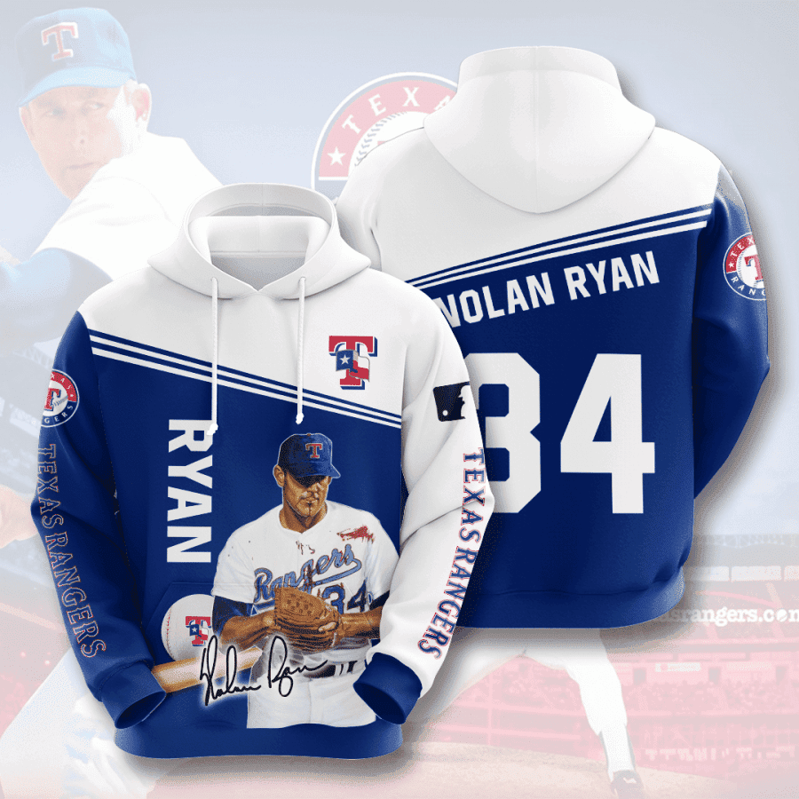 Texas Rangers Nolan Ryan Hoodie & Zip Hoodie