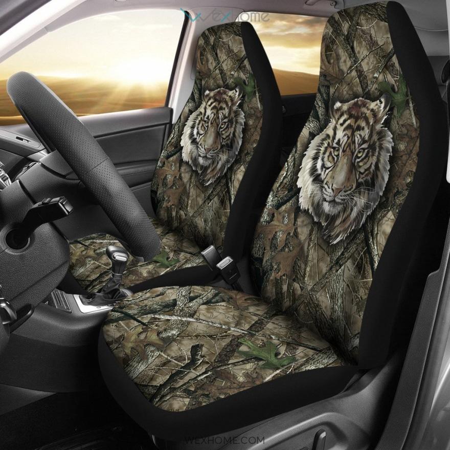 Camo Tiger Car Seat Covers Amazing Gift Ideas Unique Car Gift 2021