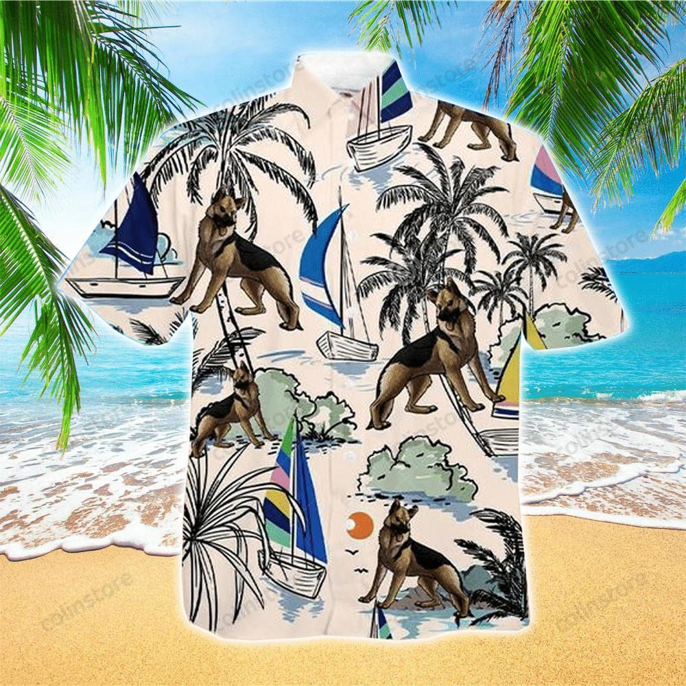 German Shepherd Summer Beach Hawaii Shirt Aloha Ha99249