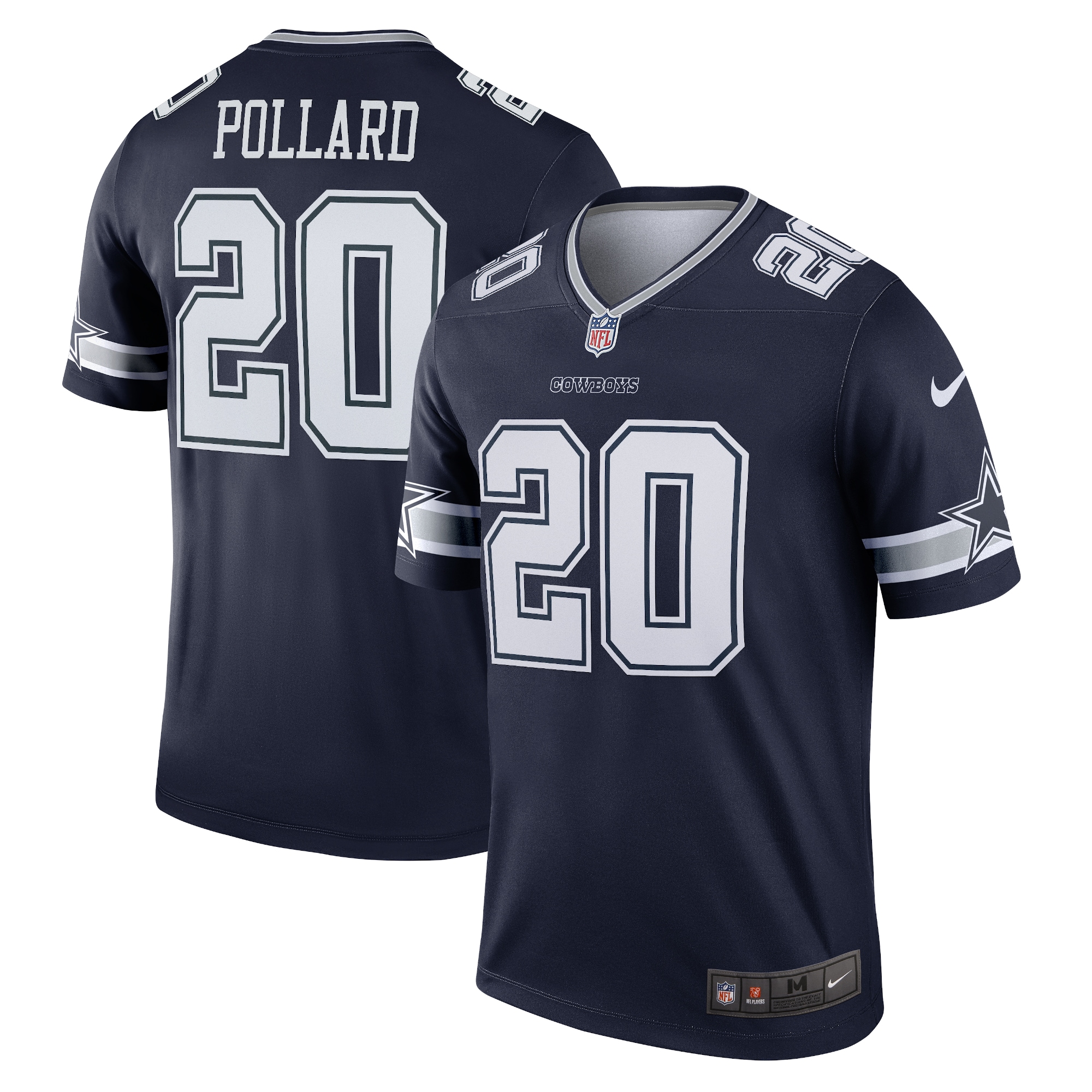 Men’s Dallas Cowboys Tony Pollard Navy Legend Player Jersey