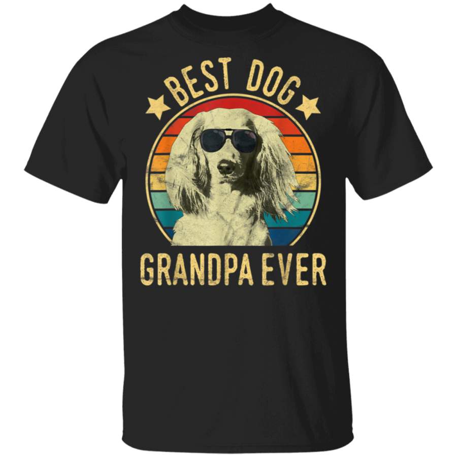 Mens Best Dog Grandpa Ever Dachshund Fathers Day TShirt