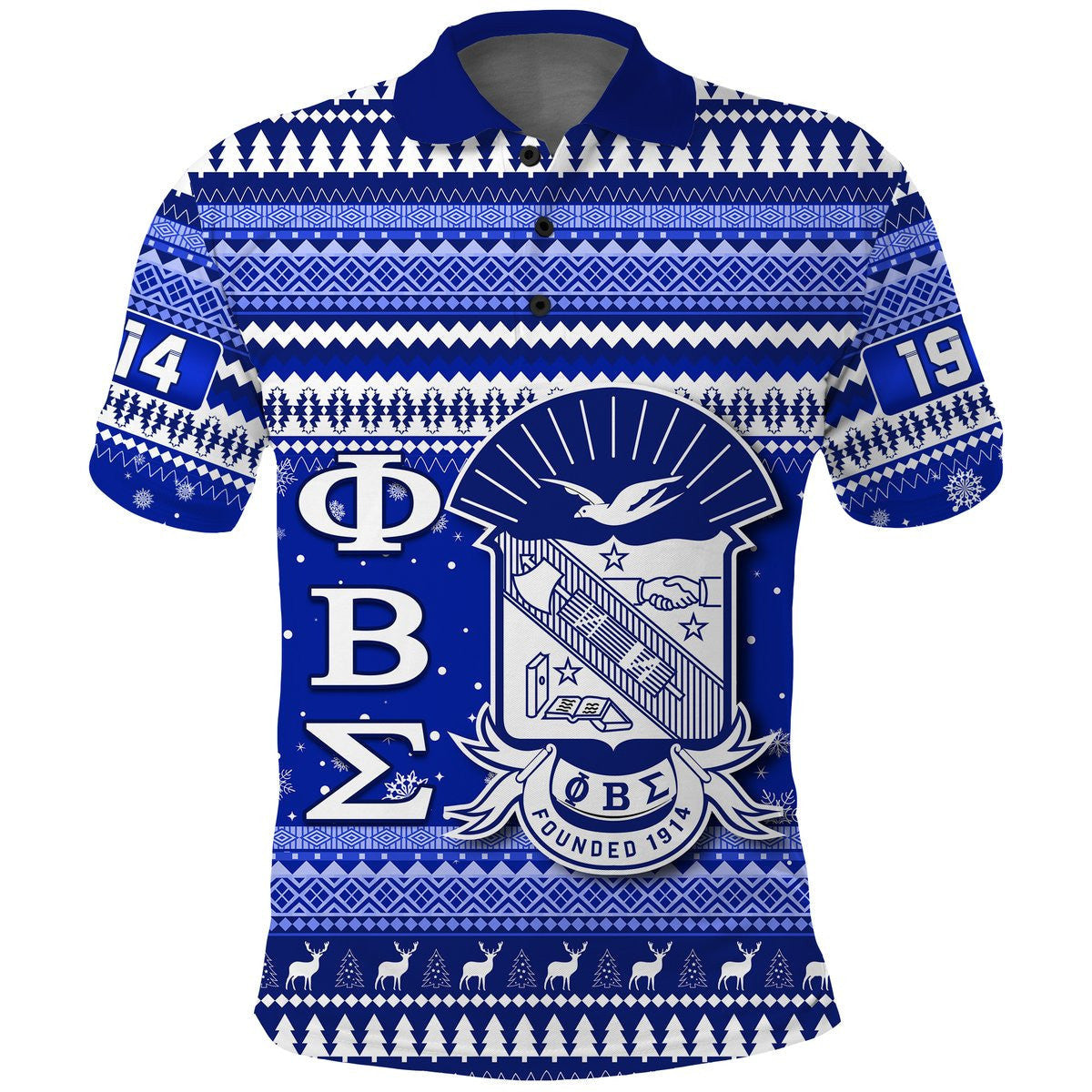 Fraternity Polo – Phi Beta Sigma African Pattern Christmas Polo Shirts