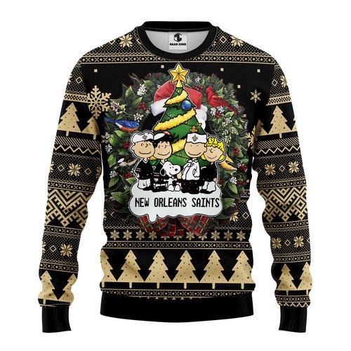 New Orleans Saints Christmas Gift For Fan Ugly Wool Sweater Christmas