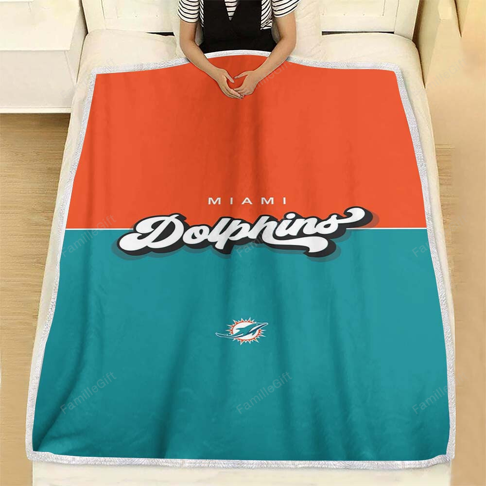 Miami Dolphins  Fleece Blanket – American Football Soft Blanket, Warm Blanket