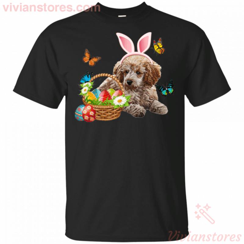 Poodle Bunny Hat Rabbit Easter Day Eggs Funny Gift Shirt VA03