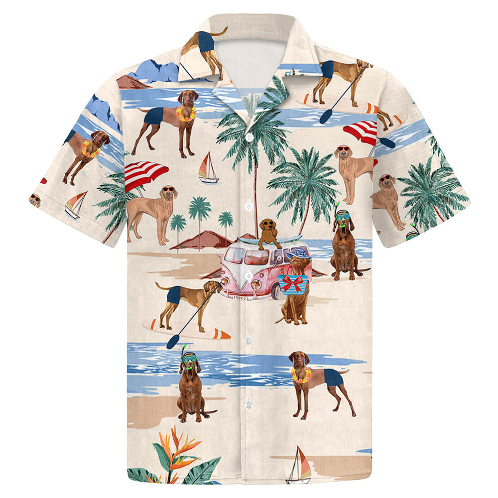 Vizsla Summer Beach Hawaiian Shirt