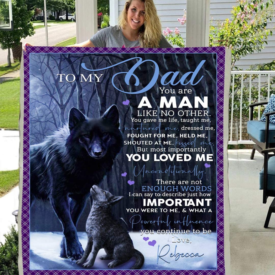 To my dad you are a man personalized custom 3d custom fleece photo blanket fan gift