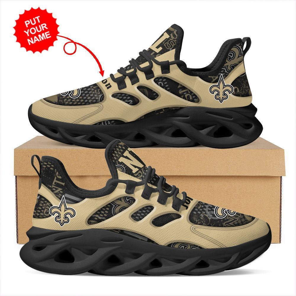 New Orleans Saints Custom Name Personalized Max Soul Sneakers Running Sports Shoes For Men Women