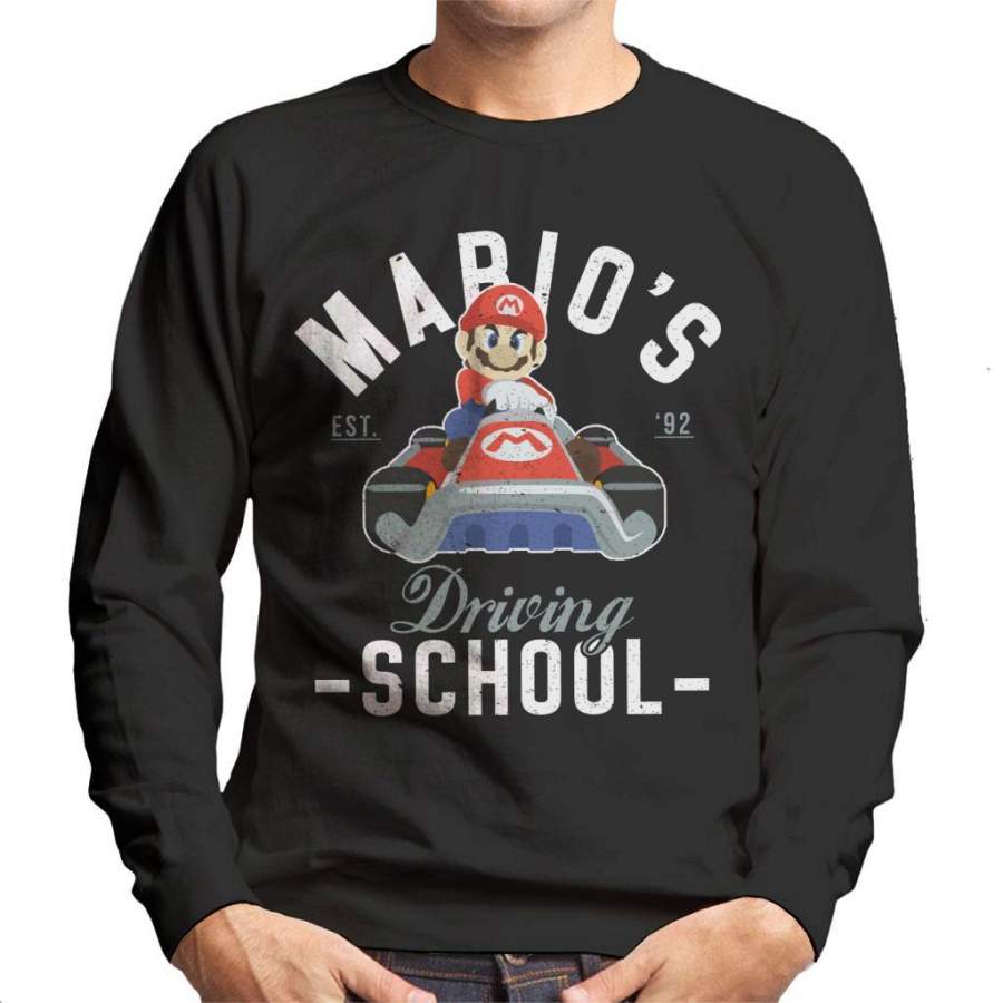 Super Mario Driving School Men’s Sweatshirt