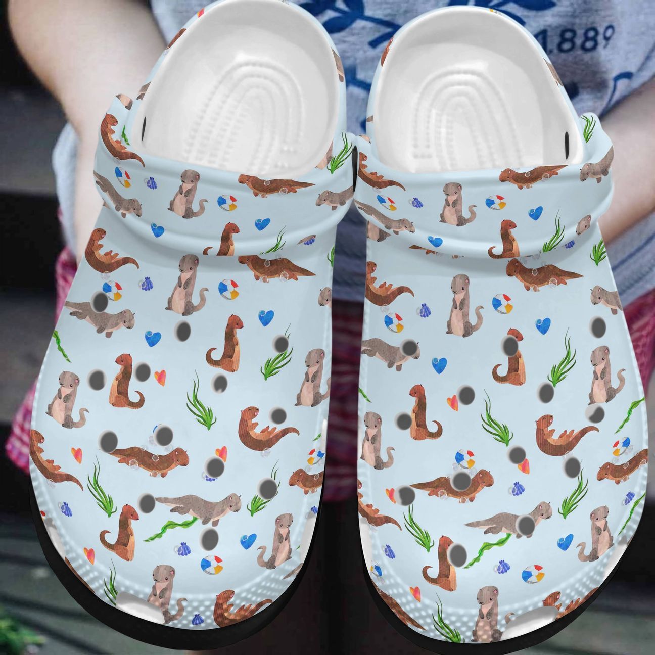 Otter Personalized Clog, Custom Name, Text, Color, Number Fashion Style For Women, Men, Kid, Print 3D Love Otters