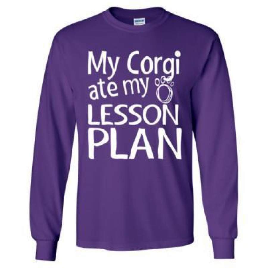 AGR My Corgi Ate My Lesson Plan – Long Sleeve T-Shirt
