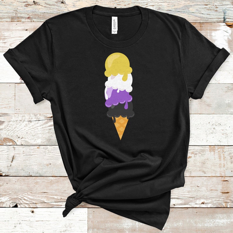 Transgender Clothing, Non-Binary Ice Cream, Trans Pride Lgbtq Shirt, Trans Pride Shirt, Lgbt Shirt