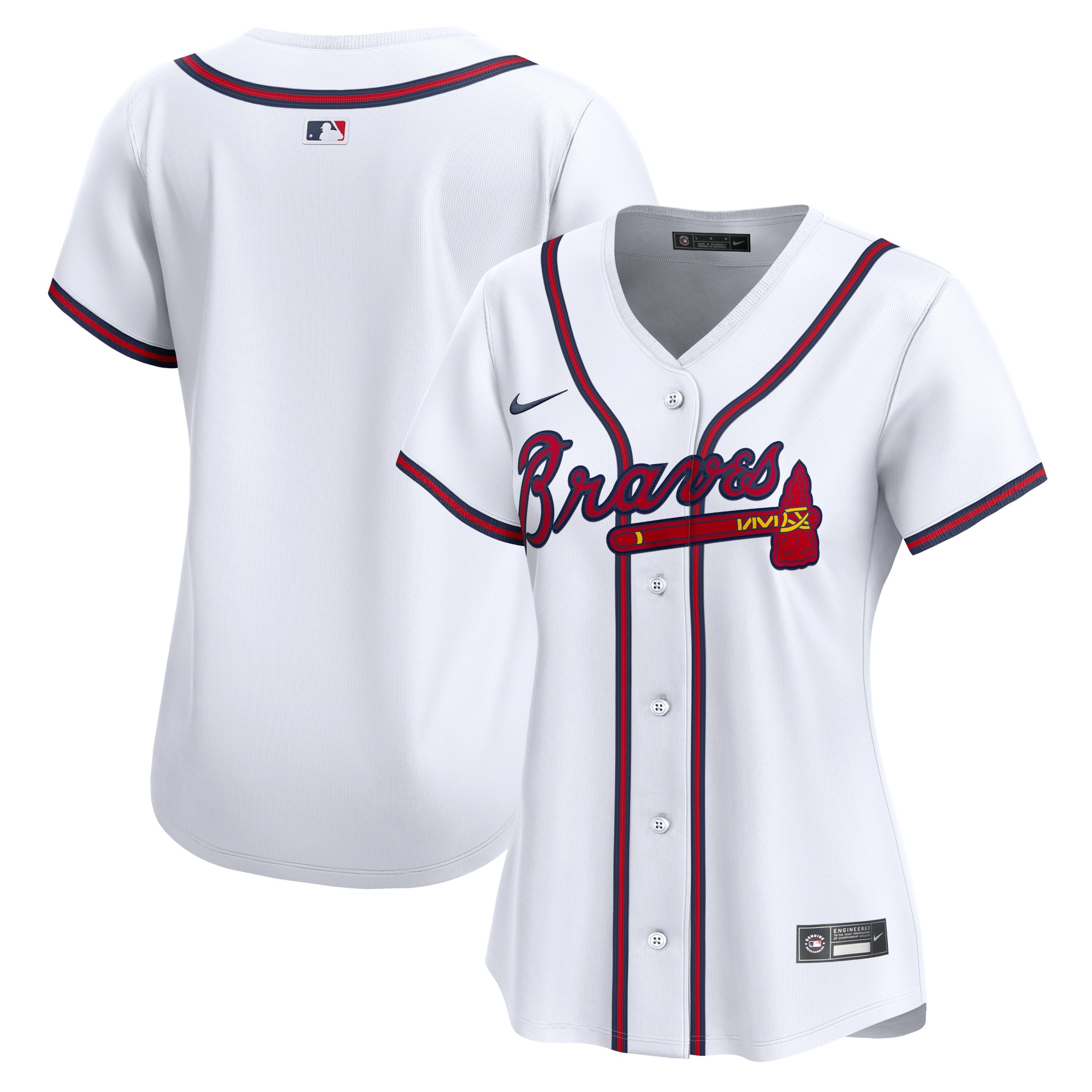 Atlanta Braves Women's Home Limited Jersey – White