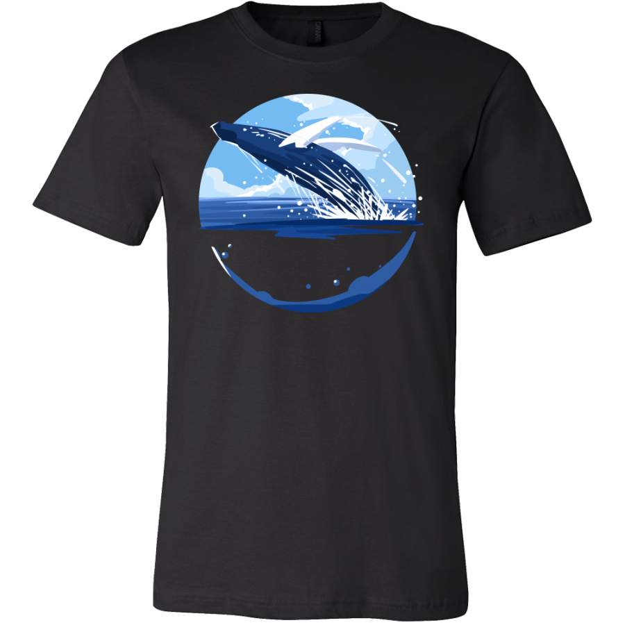 Sky Blue Ocean Jumping Whale Sea T-Shirt