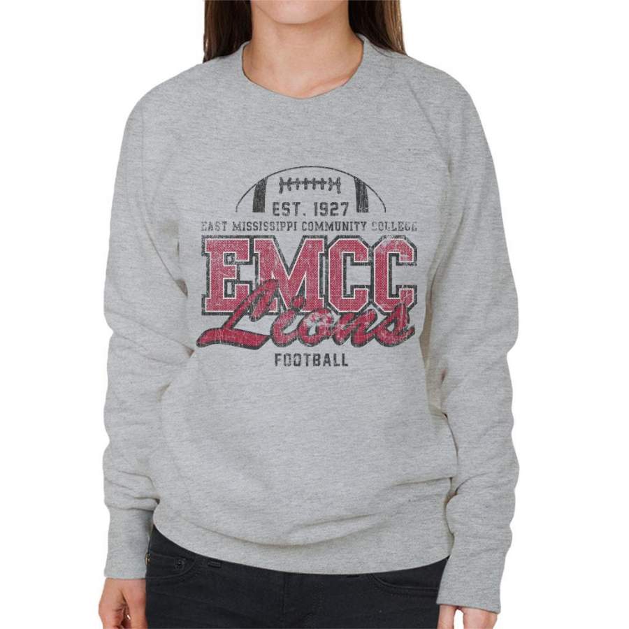 East Mississippi Community College Dark Distressed Lions Women’s Sweatshirt