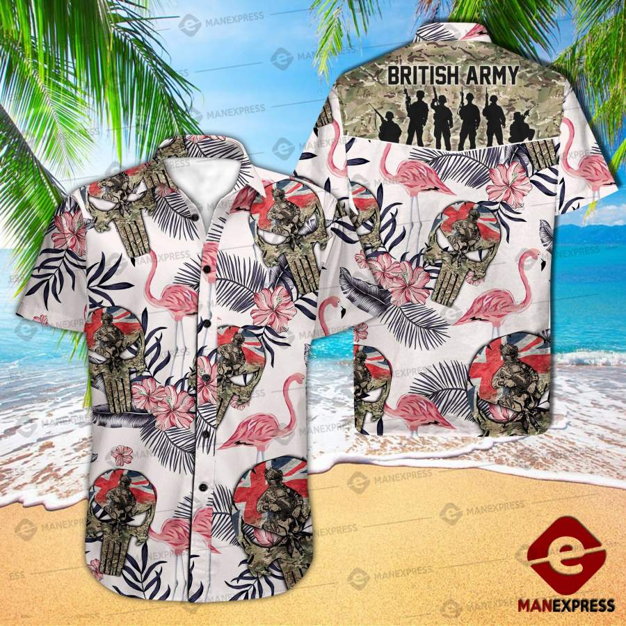 British Army United Kingdom Hawaiian Shirt Ha57659