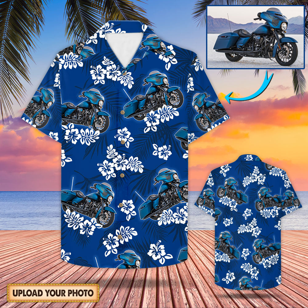 Personalized Picture Bike Hawaiian Shirt Huts